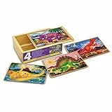 Melissa & Doug - Puzzle Dinosauri in Scatola | Gioco in Legno | Problem Solving | Sviluppo Attivita' Motorie e Cognitive | Gioco Educativo | 3+ | Regalo Bambini Bambine