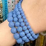 ASDASD Accessori for braccialetti di collana fatti a mano perline smerigliate vagamente distanziate for la produzione di gioielli Fai da te 6-1 2 mm 15' (Color : A, Size : 8mm)