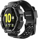 SUPCASE Serie Unicorn Beetle Pro Custodia per Samsung Galaxy Watch Active 2 44mm Case Cinturino da Ricambio per Galaxy Watch Active 2 44mm 2019, Nero