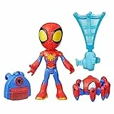 Hasbro Marvel, Spidey e i Suoi Fantastici Amici, Action Figure Web-Spinners Spidey con Accessori, Accessorio spara-ragnatele