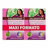 Valdispert Menopausa Day & Night - integratore a base di di estratti vegetali, Melatonina e Magnesio - Maxi formato: 60 compresse giorno + 60 compresse notte