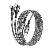 Cavo USB C USB C 2M/2Pezzi, 90 Gradi Cavo USB Type-C [60W] PD di Ricarica Rapida Cavo Type C per Samsung Galaxy S22 S21 S20 A53 Note 20 Huawei P50 P40 iPad Air iPad Pro 2021 iPad Mini 6 MacBook Pro