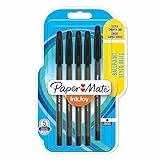 Papermate InkJoy 100ST Penne a Sfera con Cappuccio, Punta Fine da 0.7 mm, Confezione da 5, Nero