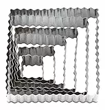 Paderno 47324-12 Tagliapasta Quadro Festonato, Acciaio Inox