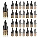 30 Pezzi Matite Senza Inchiostro Punte Intercambiabili Matita Infinita Punte di Grafite Punte di Penna in Metallo Senza Inchiostro per Scrivere e Disegnare per Materiale Scolastico per Ufficio