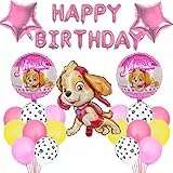 Gxhong Paw Dog Palloncini Compleanno Dog Patrol Decorazioni Compleanno palloncini colorati palloncini gonfiabili palloncino feste Striscione di buon compleanno