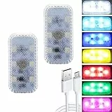 ONCCI Luce notturna a LED per bagagliaio auto, lampada da lettura, magnetica, luce di atmosfera ricaricabile tramite USB, per auto (multicolore)