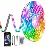 Vinmooog Striscia LED 5M per tv, luci camera da letto, rgb 5050 USB 25 Tasti Colorati Dimmerabile con Controller Bluetooth Musica Sincronizza la Adatto per Decorazioni… (rgb, 5)