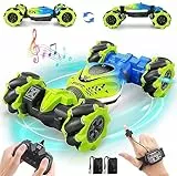 Dysaim Macchina Telecomandata RC Stunt Car Macchina Controllo con Telecomandata 2,4 GHz 4WD 360° Rotazione Crawler Offroad Car RC Drift Auto 2 Batteria Musica Regalo per Bambini da 4 5 6 7 8 10 anni