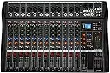 Depusheng DA12 Interfaccia controller audio DJ con unità USB per registrazione su computer Mixer audio da studio a 12 canali - Jack microfono XLR, alimentazione 48V, ingresso/uscita RCA