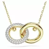 Swarovski Ciondolo Dextera, Anello ad incastro, bianco, placcato oro, Misura unica, Cristalli, tono oro placcato, magnete, zirconia, Cristallo