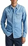 Pepe Jeans Hammond, Camicia Uomo, Blu (Denim-pf1),M