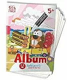 Sabbiarelli Sand-it For Fun - Album Gli Animali al Volante: 5 Disegni da Colorare con la Sabbia (non inclusa), Gioco per Bambini Anni 5+
