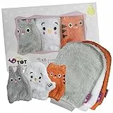Guanti lavabili TidyTot Bambù, adatti per tutte le taglie: 3 per adulti + 3 per bambini. Pulizia del viso delicata per bagnetto e pasti. Il guanto perfetto per rendere anche la pulizia un gioco!