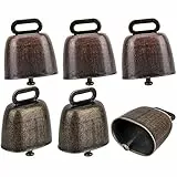 6 Pezzi Campane di Rame Al Pascolo, Campane per Bovini, Campane per Capre, Campane per Pecore, Campane in Metallo Vintage Bronzo Mucca Cavallo Pecore Fattoria, per Mucca, Cavallo, Pecora (2 Colori)