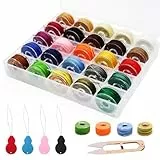ZIOYA 25 Rotoli Fili Cerati Colorati 10m x 0,55 mm Filo Cerato in Poliesterein e Accessori per Cucire Cuoio a Mano Creazione di Gioielli Bracciali per Cucire a Mano Artigianato Fai da Te
