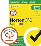 Norton 360 Standard 2024, Antivirus per 1 dispositivo, Licenza di 15 mesi con rinnovo automatico, PC, Mac, tablet e smartphone, Codice d'attivazione via email