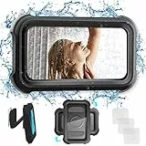 LUCKYDUO Porta telefono doccia,480°Rotazione Porta Cellulare Custodia HD touch screen alta sensibilità da bagno impermeabile portacellulare supporto per tutti i telefoni cellulari sotto i 7 pollici