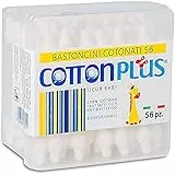 Cotton Plus BASTONCINI COTONATI SICUR BABY 56 pz. - LINEA BABY | BASTONCINI CON PROTEZIONE PER BAMBINI | Igienici e delicati