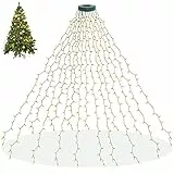 aneeway Luci di Natale Bianco Caldo, Catena Luminosa Luci Natalizie, 16 Stringhe da 2m, 8 Modalita, Funzione di memoria, Per Albero di Natale di 150-240cm Salotto Giardino Feste Natale Matrimonio
