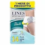 Lines Specialist Pants Plus Unisex Per Incontinenza Uomo E Donna, L, Confezione Da 14 Pezzi