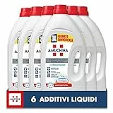 AMUCHINA Additivo Igienizzante Lavatrice Liquido con Ammorbidente, 6 Flaconi da 3 LT