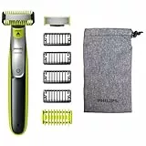 Philips OneBlade QP2630/30, Rasoio Elettrico Face + Body, Utilizzo Wet&Dry, Include 1 Lama Viso, 1 Lama Corpo e 5 Pettini