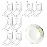YSTrillion Porta Piatti da Esposizione,8 Pezzi Supporti per Espositori in Plastica,Espositore Regolabile,Acrilico Espositore Monete da Collezione per Telefoni Cellulari,Foto,Opere D'arte