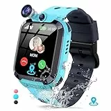 JUBUNRER Smartwatch Bambini GPS Orologio Bambino Maschio Chiamata SOS Chat Gruppo SMS Vocale Foto HD Giochi Puzzle Sveglia Telefono Bambini 3-12 Anni…