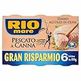 Rio Mare - Tonno all'Olio di Oliva Pescato a Canna, 6 Lattine da 80 g