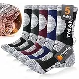 RUIXUE 6 Paia Calzini Uomo 6 Paia Calzini Sportivi Lunghi Calzini Donna Lavoro, Unisex Adulto Cotone Traspirante Calze, Antiscivolo Lunghe Calze 43-46 35-38 39-42 47-50