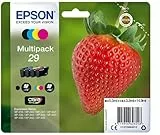 Epson Fragola Claria Home Serie 29, Cartucce per Stampante Getto d'Inchiostro, Multipack 4 Colori, Nero, Ciano, Magenta, Giallo, Formato Standard, Stampe Basso Costo fino 180 Pagine