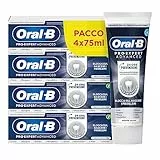 Oral-B Pro-Expert Advanced, 24 Ore di Prevenzione, Extra Sbiancante, Inibisce e Previene la Placca Batterica, Maxi Pacco, Confezione da 4 Dentifrici alla Menta (4x75ml)