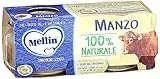 Mellin Omogeneizzato Di Manzo, Naturale, 80 g, Confezione da 24