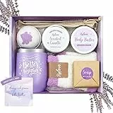 Cofanetto Regalo di Compleanno per le Donne, Pacchetto Unico per la Cura di sé per lei Set di Cesti di Coccole per le Donne, Set Regalo Rilassante per la Spa Regalo