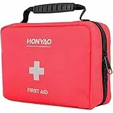 HONYAO® Kit di Pronto Soccorso, 220 Pezzi Borsa di Emergenza Medico - Kit Cassetta Pronto Soccorso per Casa Auto Aziende Barca Moto e Viaggio Trekking Camping Escursionismo