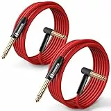 ANNNWZZD Cavo Chitarra Elettrica, Cavo Jack Professionale Audio 6.3 Chitarra per Strumenti, Basso Elettrico, Tastiera, Amplificatore, Mixer Audio 3m 2 Pack