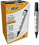 BIC Marking 2300, Pennarello Permanente, Nero, con 51% di Materiali Riciclati, Punta Resistente 3.7-5.5 mm, Cancelleria Casa e Ufficio, 12 Unità