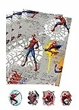 ARKRAFT Carta da Regalo XXL 90 x 65 set 3 fogli + 4 targhette ettichette regalo con personagi supererori (SP2)