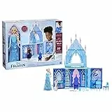 Disney Frozen, Palazzo di ghiaccio di Elsa richiudibile, Bambole di Elsa e Olaf, Playset castello, Giocattolo per bambini dai 3 anni in su