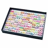 Orecchini Donna Impostato - Comius Sharp 100 Paia Bambini Ipoallergenico Orecchini Colorato Carino Orecchini, Ceramica Morbida Misto Orecchini Set per le Donne Ragazze