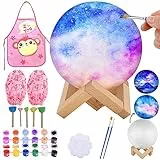LOMUG Set fai da te per bambini dai 6 anni, regalo di compleanno per ragazze, lampada a luna fai da te, giocattolo per bambini dai 6 anni, idea regalo per dipingere regali