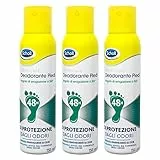 Scholl Expert Care Deodorante Piedi Antiodore Spray Anti-Traspirante 48h Performance per Pelle Asciutta con Profumo Fresco e Leggero Contro i Cattivi Odori - 3 Flaconi da 150ml
