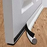 Faffooz Paraspifferi Sottoporta Paraspifferi Per Porte Striscia Di Tenuta Inferiore Della Porta Può Prevenire Efficacemente Vento, Polvere, Insetti e Isolamento Acustico (White-Single)