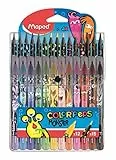 Maped Color Peps Monster - Confezione da 12 pennarelli e 15 matite colorate