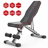 YOLEO Panca Palestra Pieghevole, 300KG/660LB Panca Pesi con supporto gambe esteso, Panca Inclinata compatto e versatile