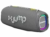 X JUMP XJ 200 Cassa Bluetooth Portatile Amplificata 90W, Alte Prestazioni, con Funzione TWS, USB, AUX-IN, Microfono Incorporato, Speaker Bluetooth Resistente all'Acqua Waterproof IPX5, Grigio