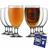 NORDIC SCHILLER Calici da Birra Pint di Lusso Set 6, 590 ml, 100% SENZA PIOMBO Bicchieri da Birra Con Stelo, Bicchieri da Birra Artigianale, Bicchieri da Birra Belga, Bicchieri da Degustazione per IPA