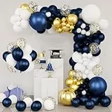 Palloncini Compleanno, Ghirlanda di Palloncini Blu, 111 Pezzi Palloncini Bianchi Blu Navy, Set Ghirlanda di Palloncini Blu per Compleanno Baby Shower Decorazione, Matrimonio, Party Decoration