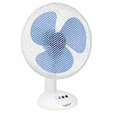 Bestron Ventilatore Da Tavolo Mobile Con Funzione Oscillante, Bianco, 35 X 25 X 48 Cm